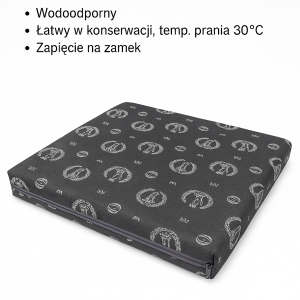 Pokrowiec na materac piankowy czarno- szary