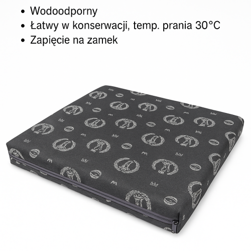 Materac dla psa z zdejmowanym pokrowcem – łatwy w utrzymaniu czystości, wygodny i praktyczny. Doskonały do domu, samochodu i w podróży.